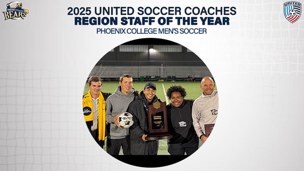 Photo: Phoenix College Men&rsquo;s Soccer Staff Named Region Staff of the Year
